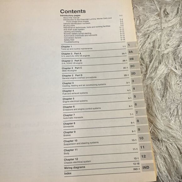 Haynes Repair Manual Chevrolet Lumina, Monte Carlo & Impala FWD 1995-2001 - Picture 12 of 14